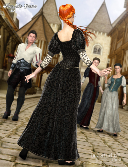 Fairytale Dress for Genesis by: Barbara Brundon, 3D Models by Daz 3D