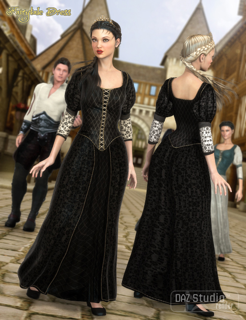Fairytale Dress for Genesis by: Barbara Brundon, 3D Models by Daz 3D