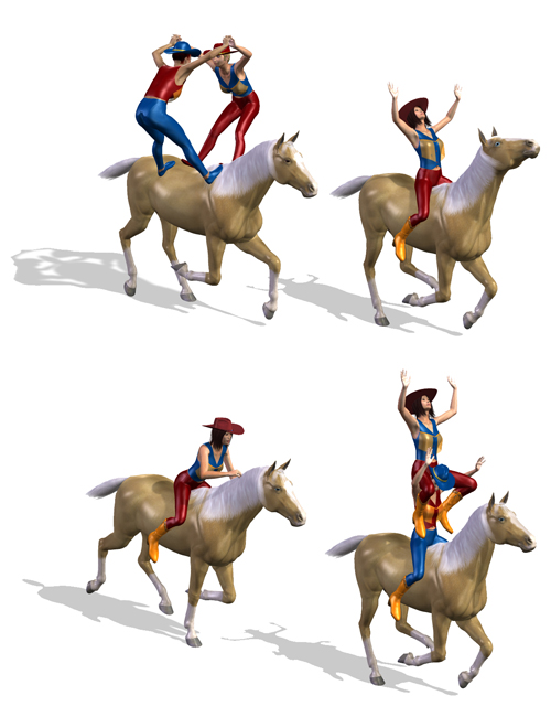 Carnival Action-Trick Riders | Daz 3D