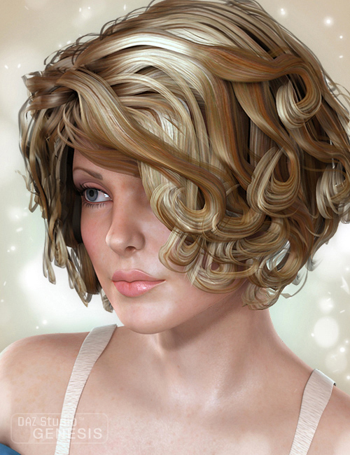 Bella Hair by: SWAM, 3D Models by Daz 3D