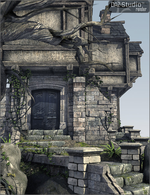 Worlds Of Fantasy : Medieval House by: Stonemason, 3D Models by Daz 3D