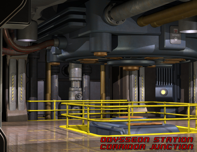 Odysseon Station Corridor Junction Odysseon Station Corridor Junction by: Nightshift3D, 3D Models by Daz 3D
