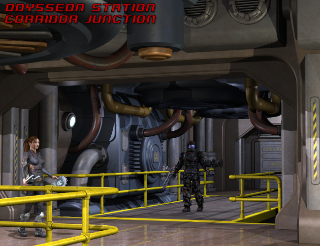 Odysseon Station Corridor Junction Odysseon Station Corridor Junction by: Nightshift3D, 3D Models by Daz 3D