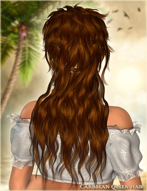Caribbean Queen Hair by: Valea, 3D Models by Daz 3D