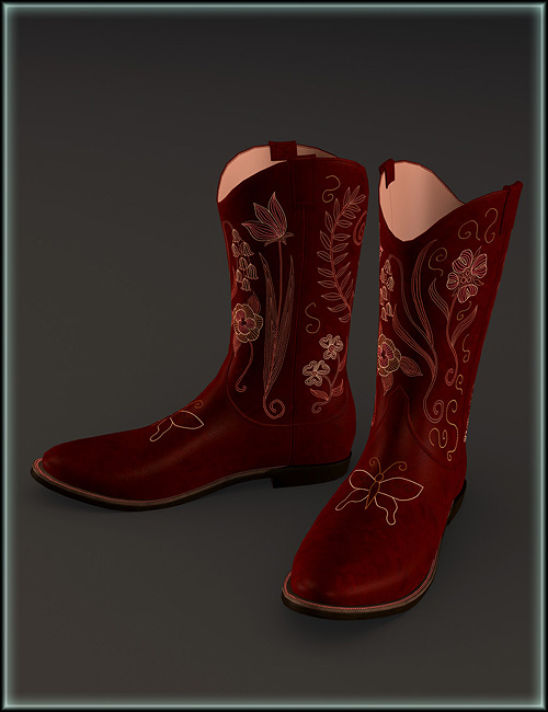 WM Cowboy Boots For Genesis WM Cowboy Boots For Genesis by: WillDupreMAB, 3D Models by Daz 3D