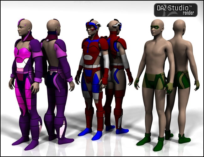 Extreme Heroes: AXS by: Muscleman, 3D Models by Daz 3D