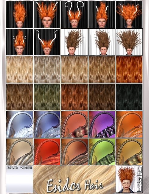 Esidor Hair Esidor Hair by: 3DreamMairy, 3D Models by Daz 3D