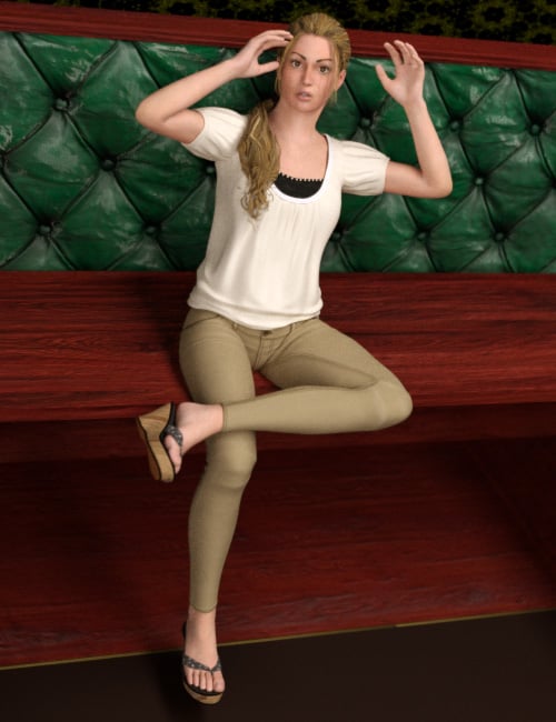 Casual Friday Poses for V5 and Genesis by: Tako Yakida, 3D Models by Daz 3D
