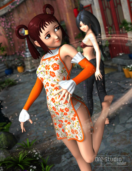 Anime Dress for Genesis by: Barbara BrundonSarsa, 3D Models by Daz 3D