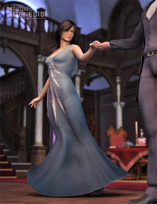 Genesis Evening Gown by: SarsaBarbara Brundon, 3D Models by Daz 3D