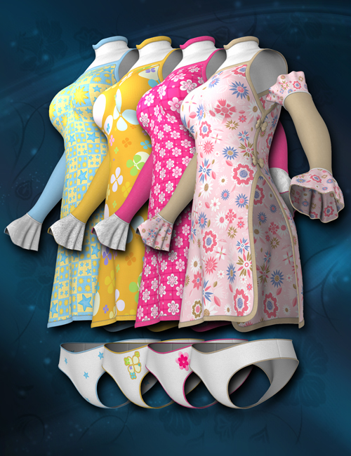 Anime Dress for Genesis Textures by: Sarsa, 3D Models by Daz 3D
