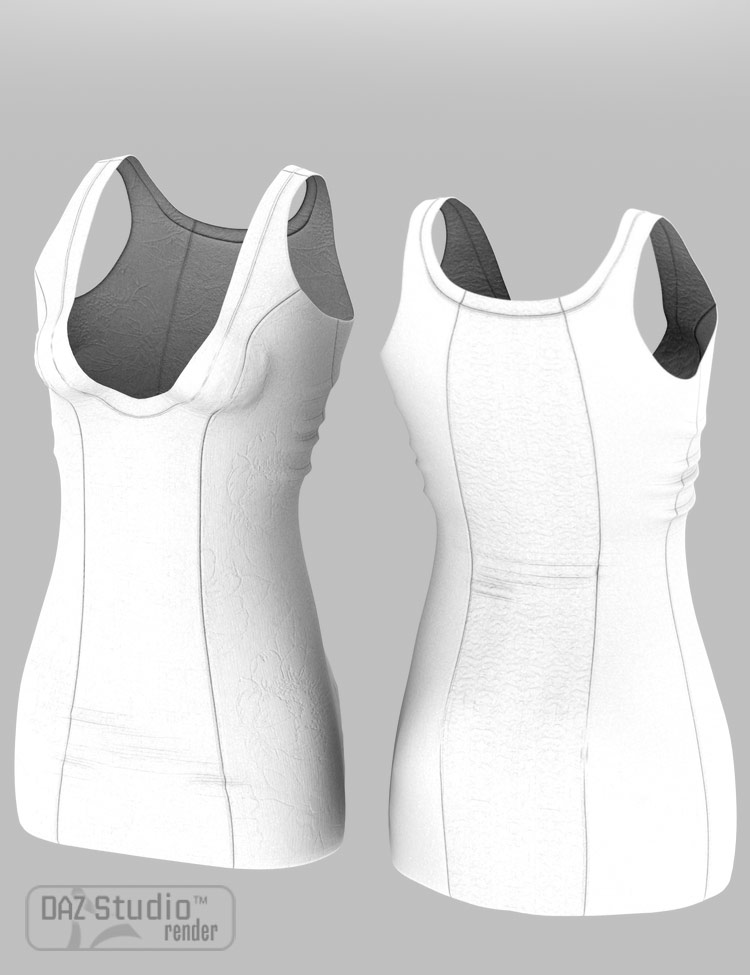 Victoria 5 Tank Dress by: , 3D Models by Daz 3D