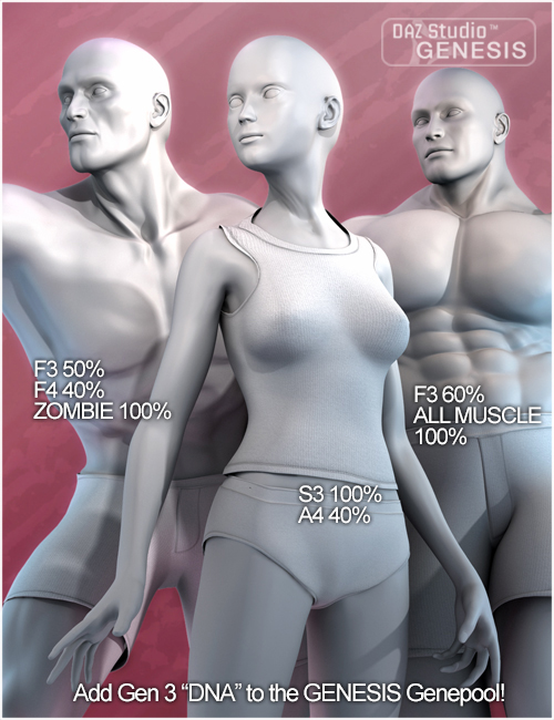 Stephanie 3 and FREAK Shapes for Genesis by: , 3D Models by Daz 3D
