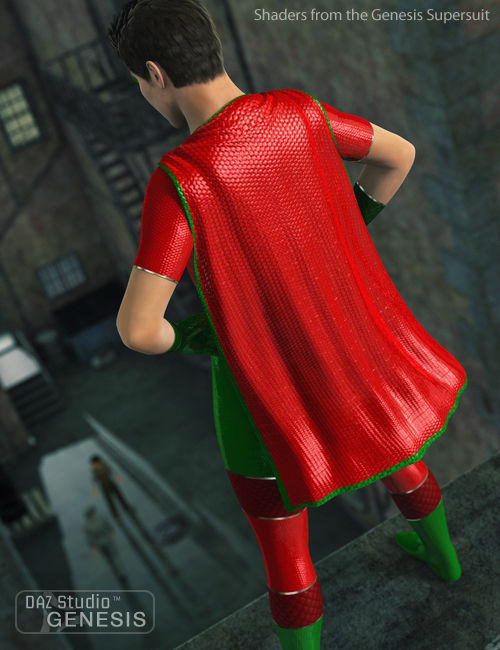 Cape for Supersuit by: Ravenhair, 3D Models by Daz 3D