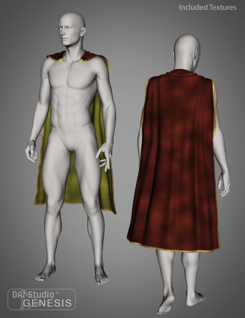 Cape for Supersuit by: Ravenhair, 3D Models by Daz 3D