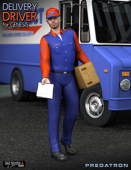 Delivery Driver for Genesis by: Predatron, 3D Models by Daz 3D