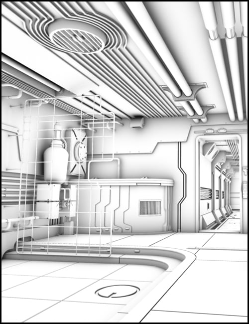SciFi Interior SciFi Interior by: SoulessEmpathy, 3D Models by Daz 3D