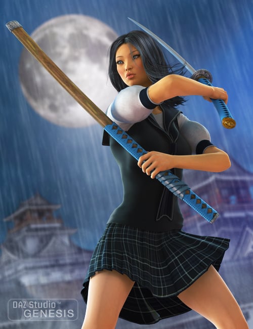 Anime School Girl Uniform Anime School Girl Uniform by: Barbara BrundonSarsa, 3D Models by Daz 3D