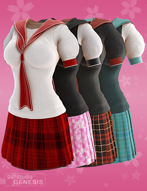 Anime School Girl Textures Anime School Girl Textures by: Sarsa, 3D Models by Daz 3D