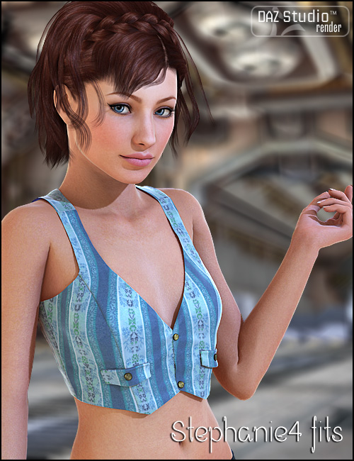 Adventure Girl Essentials: Huntress Vest by: 4blueyes, 3D Models by Daz 3D
