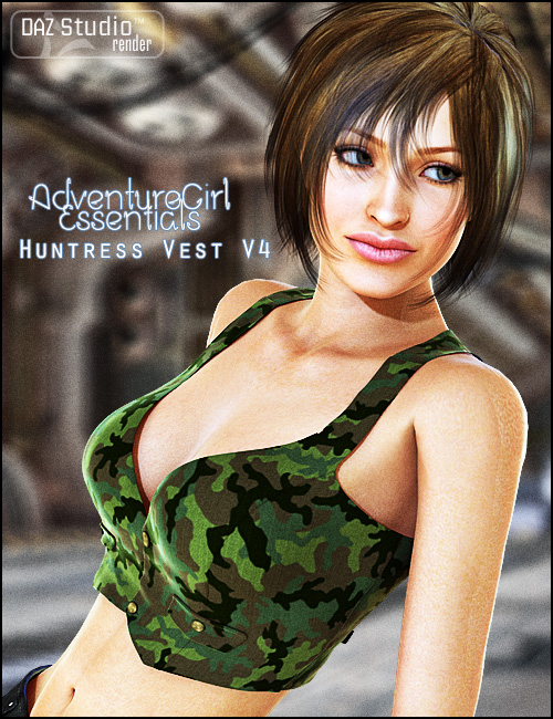 Adventure Girl Essentials: Huntress Vest by: 4blueyes, 3D Models by Daz 3D