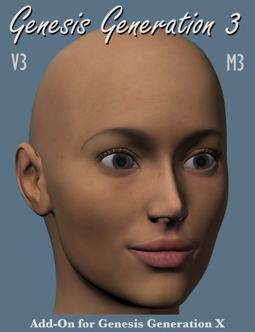 GenX AddOn Gen3 for  V3 and M3 by: Dimension3D, 3D Models by Daz 3D