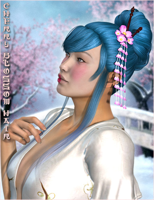 Cherry Blossom Hair by: Valea, 3D Models by Daz 3D