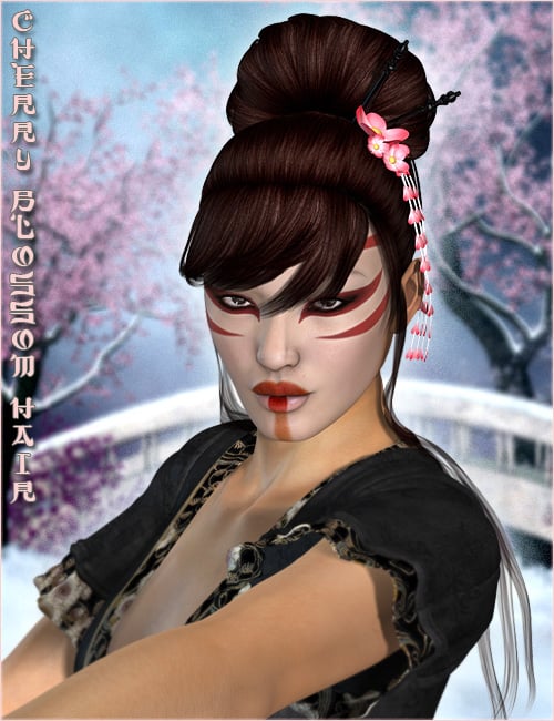 Cherry Blossom Hair Cherry Blossom Hair by: Valea, 3D Models by Daz 3D