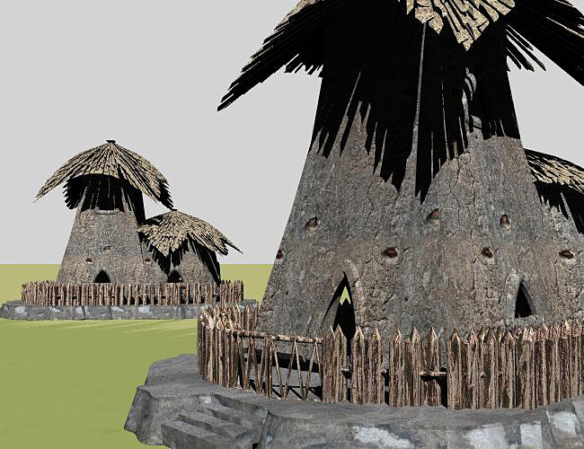 Tribal JHUGGIS by: RajRaja, 3D Models by Daz 3D