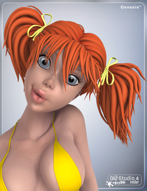 Nata Toon Hair for Genesis by: smay, 3D Models by Daz 3D