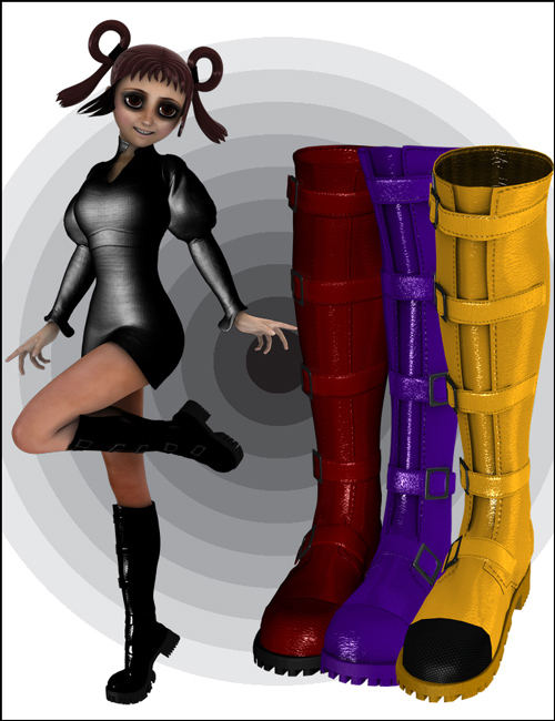 Dead Nation Boots Dead Nation Boots by: MarieahSickleyield, 3D Models by Daz 3D