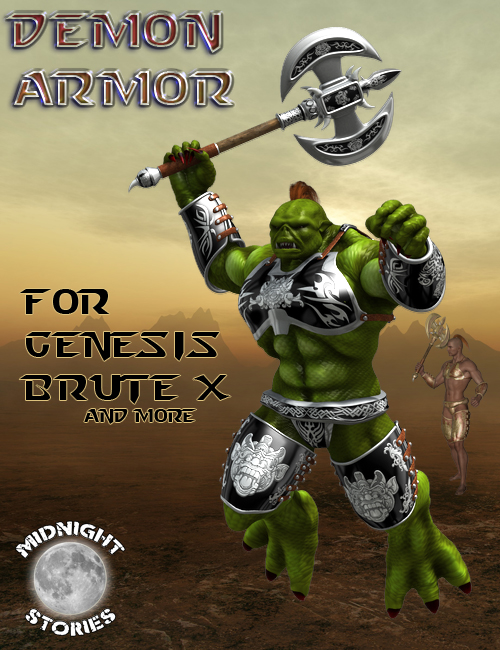Demon Armor for Genesis Brute X by: midnight_stories, 3D Models by Daz 3D
