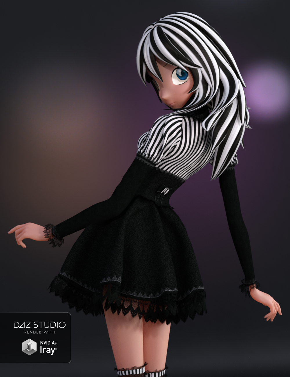 DG Toon Style Hair Shaders by: IDG DesignsDestinysGarden, 3D Models by Daz 3D