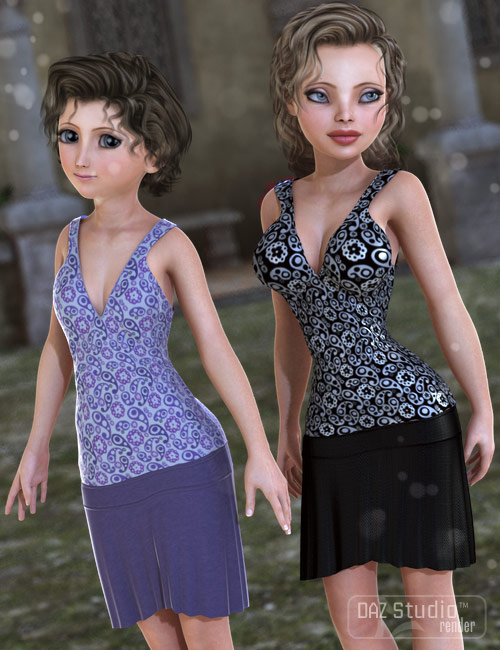 Serendipity Dress for Genesis by: Debra Ross, 3D Models by Daz 3D