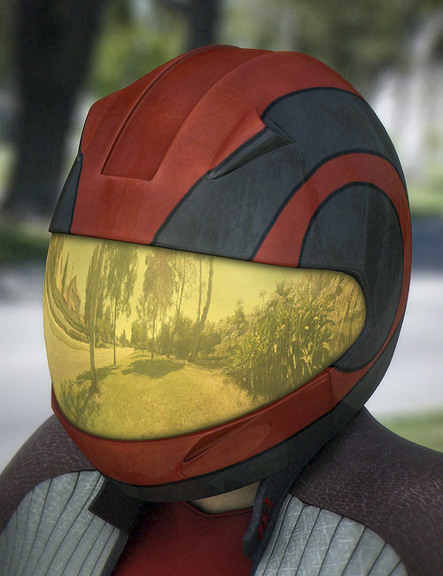 Motorcycle Helmets for Genesis by: Valandar, 3D Models by Daz 3D