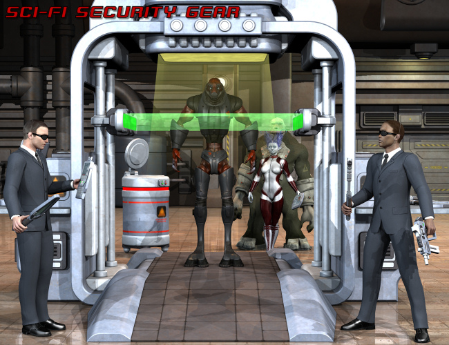 Sci Fi Security Gear by: Nightshift3D, 3D Models by Daz 3D