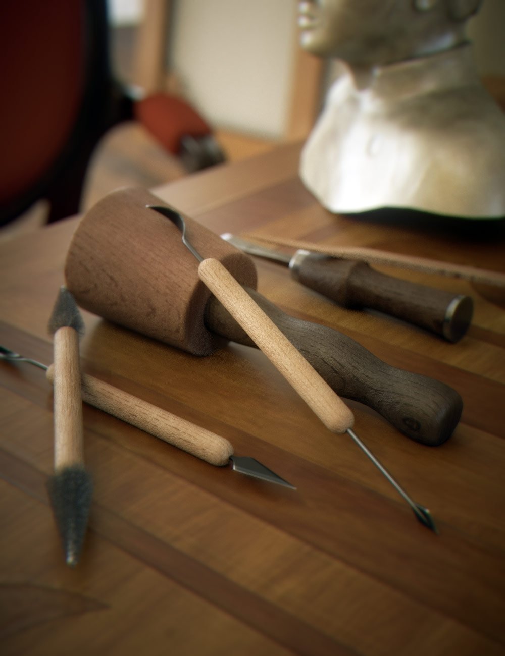 Sculpting Tools by: Valandar, 3D Models by Daz 3D