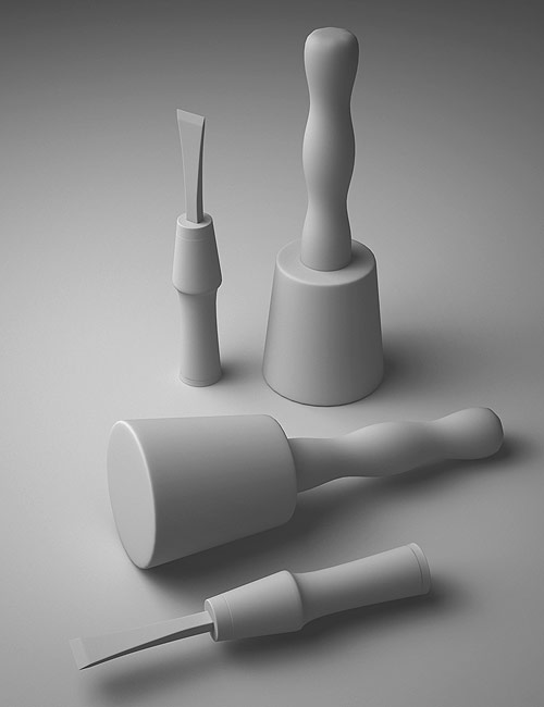 Sculpting Tools by: Valandar, 3D Models by Daz 3D