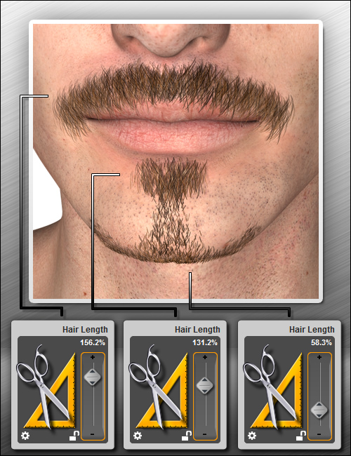Actual Face Hair by: MindVision G.D.S., 3D Models by Daz 3D