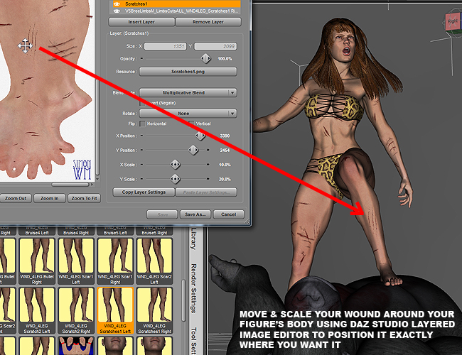 LIE Wound Makeup Artist LIE Wound Makeup Artist by: SimonWM, 3D Models by Daz 3D
