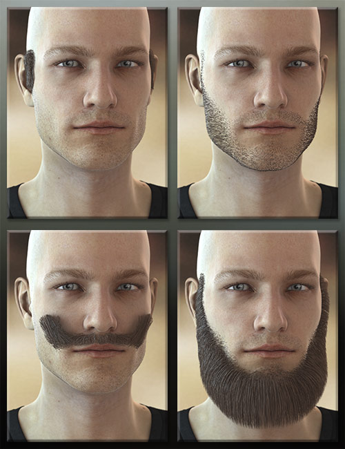 Unshaven Beard for Genesis by: , 3D Models by Daz 3D
