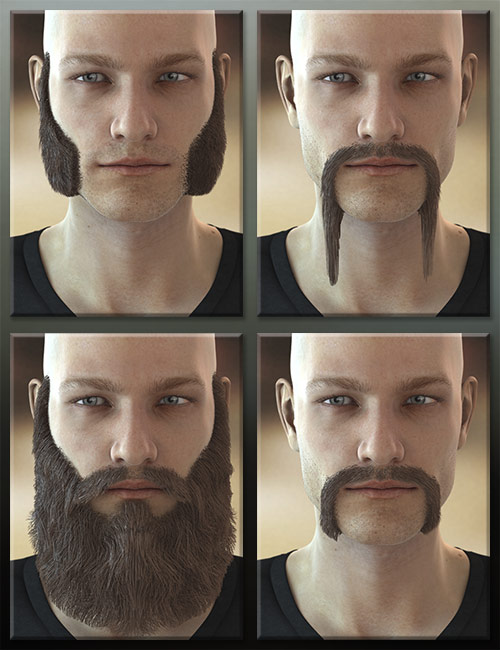 Unshaven Beard for Genesis by: , 3D Models by Daz 3D