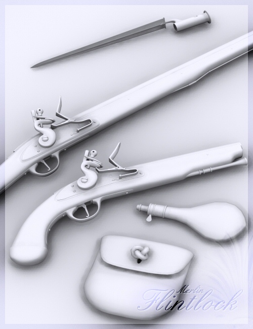 Flintlock by Merlin by: Merlin Studios, 3D Models by Daz 3D