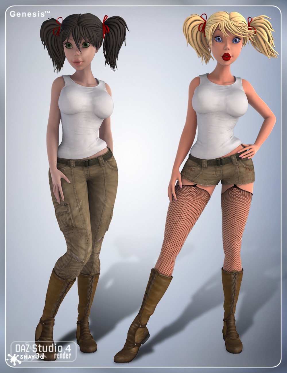 Stalker Girl Pants for Genesis by: smay, 3D Models by Daz 3D
