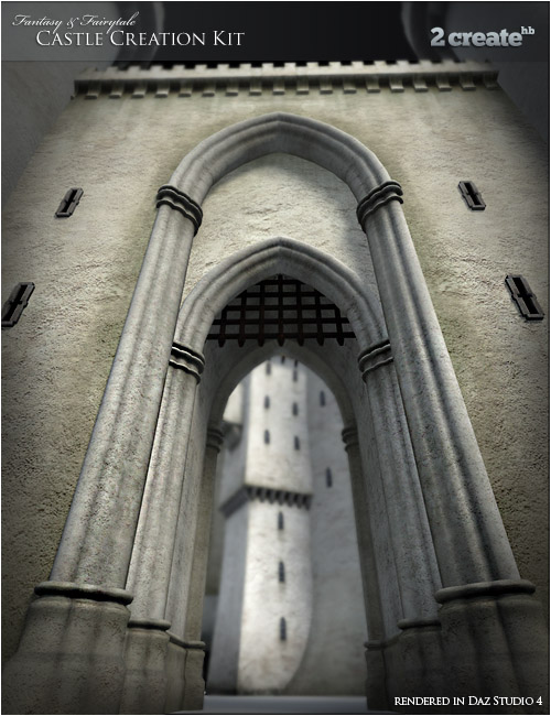 Fantasy and Fairytale Castle Creation Kit by: 2 create HB, 3D Models by Daz 3D