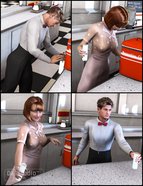 Moonshine's Diner Interior Poses by: Digiport, 3D Models by Daz 3D