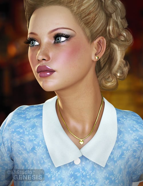 Diner Waitress for Genesis Female Diner Waitress for Genesis Female by: Ravenhair, 3D Models by Daz 3D