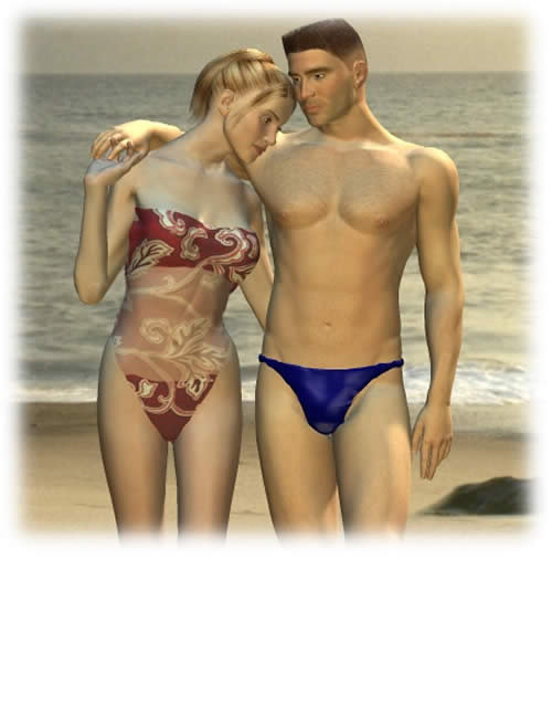 Exotic Beach Vacation Poses by: Digiport, 3D Models by Daz 3D