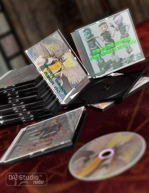 CD Player, CD Case, and CD by: Valandar, 3D Models by Daz 3D