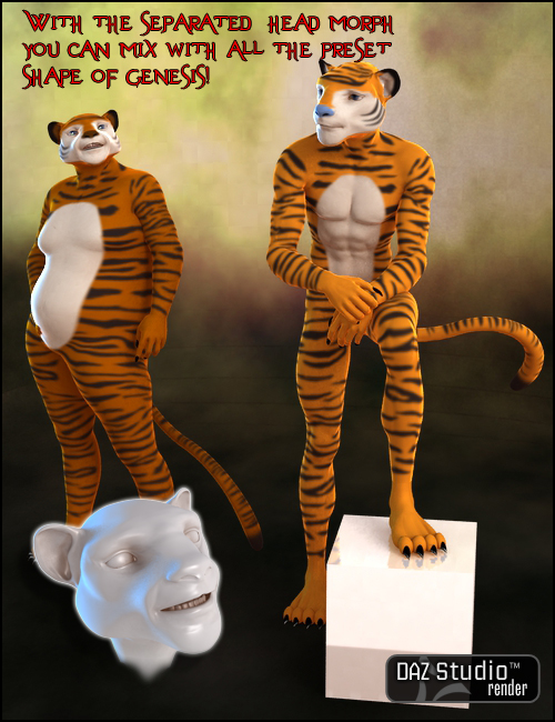 ToonyTigers Tygro for Genesis by: WillDupreMuscleman, 3D Models by Daz 3D